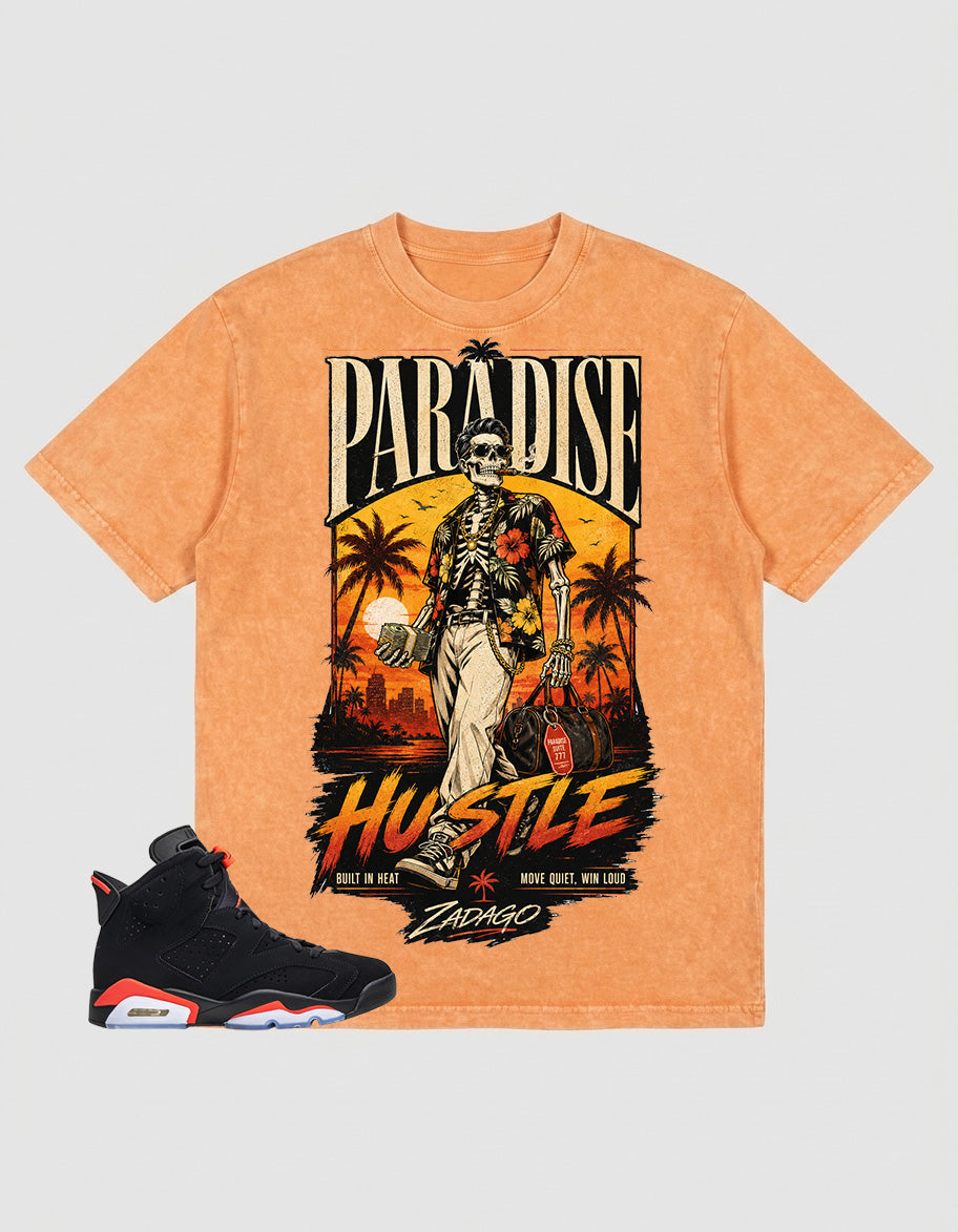 Washed T-shirt Paradise Hustle | Zadago