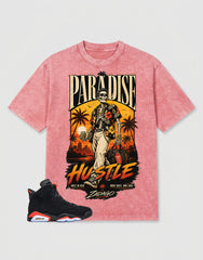 Washed T-shirt Paradise Hustle | Zadago