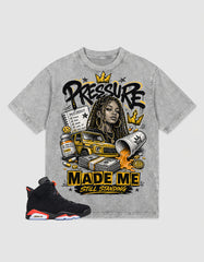 Washed T-shirt Pressure Made Me | Zadago