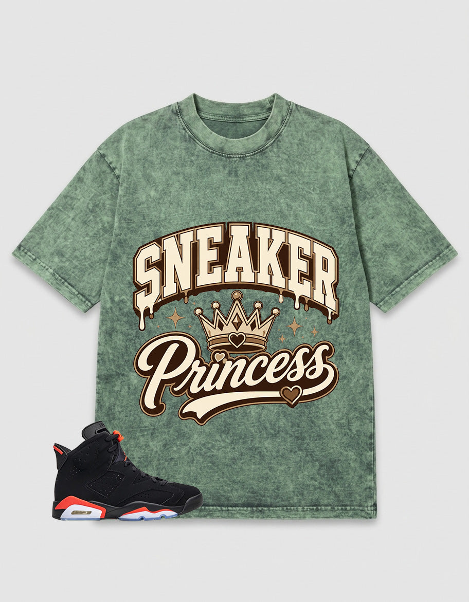 Washed T-shirt Princess Sneaker  | Zadago