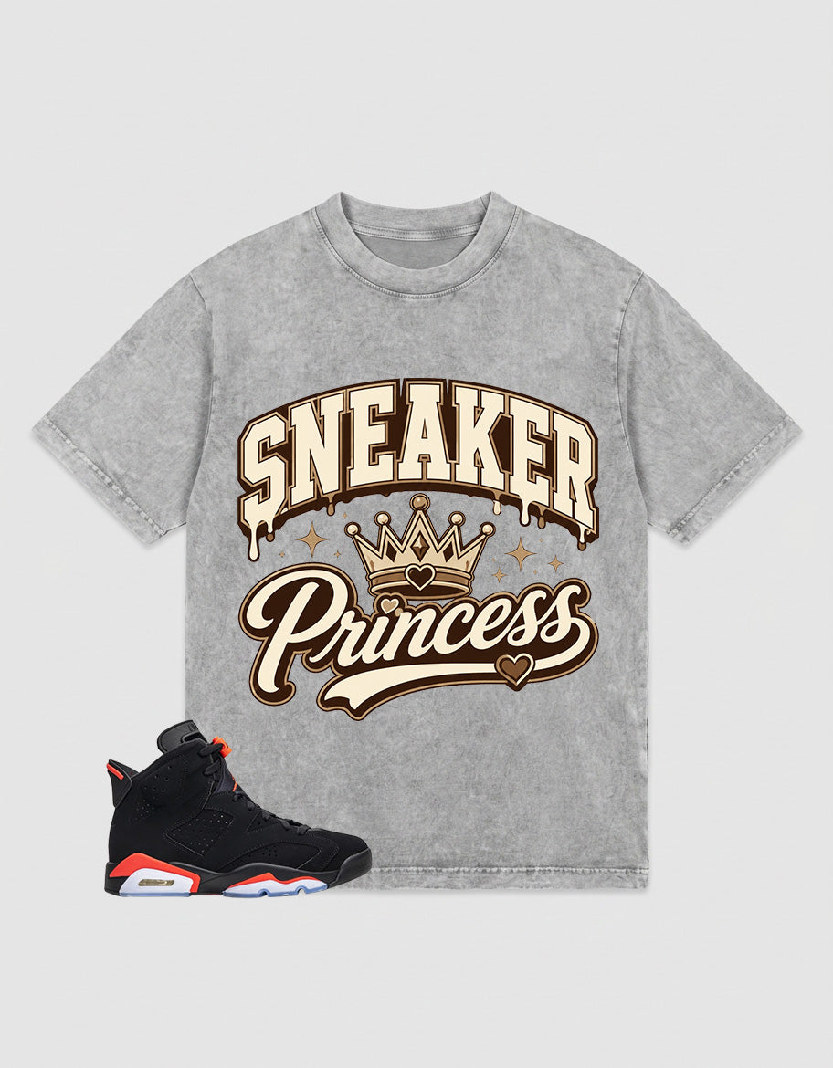 Washed T-shirt Princess Sneaker  | Zadago