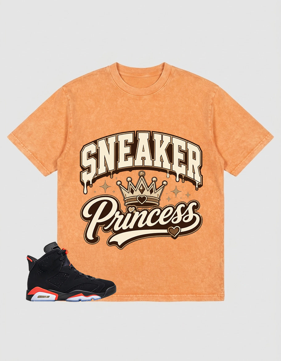 Washed T-shirt Princess Sneaker  | Zadago