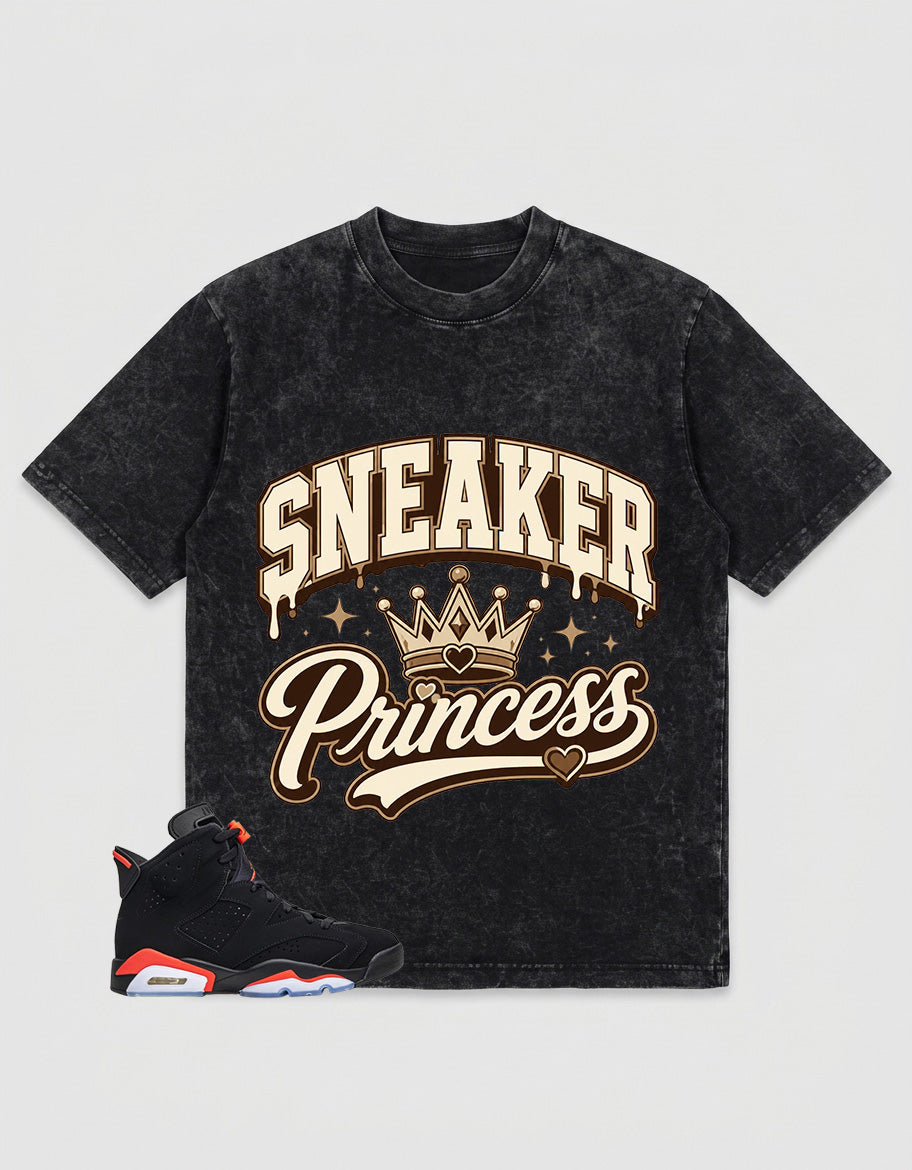 Washed T-shirt Princess Sneaker  | Zadago