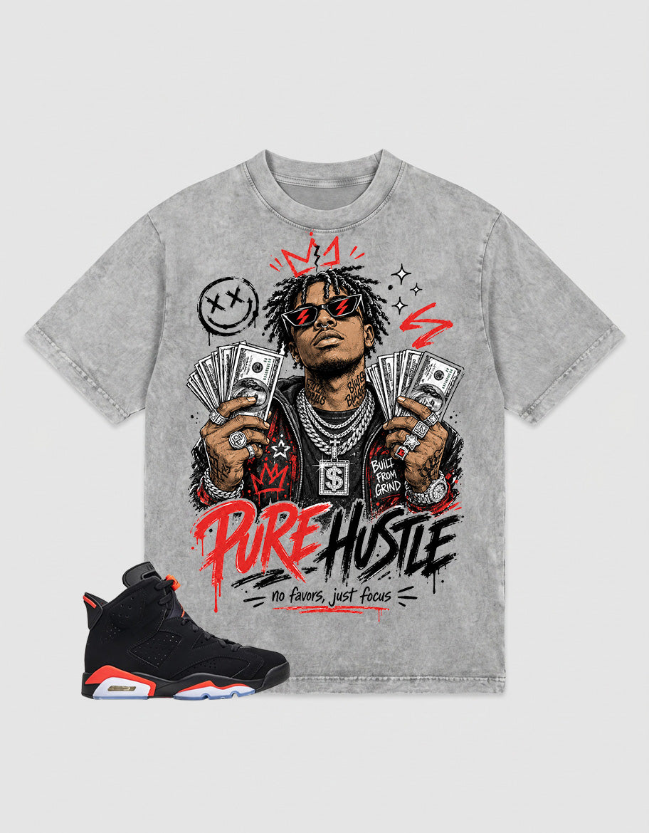 Washed T-shirt Pure Hustle | Zadago