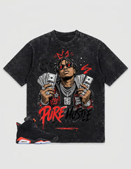 Washed T-shirt Pure Hustle | Zadago