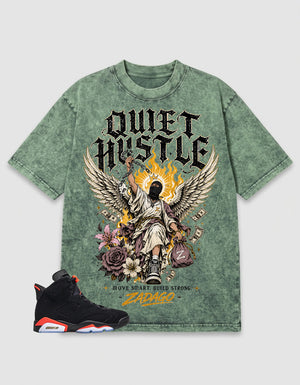 Washed T-shirt Quiet Hustle | Zadago