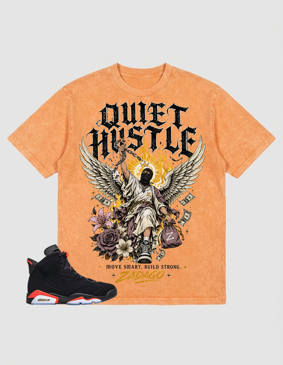 Washed T-shirt Quiet Hustle | Zadago