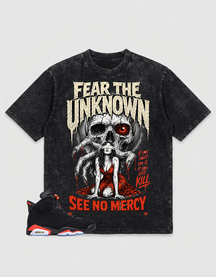 Washed T-shirt See No Mercy  | Zadago