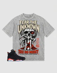 Washed T-shirt See No Mercy  | Zadago
