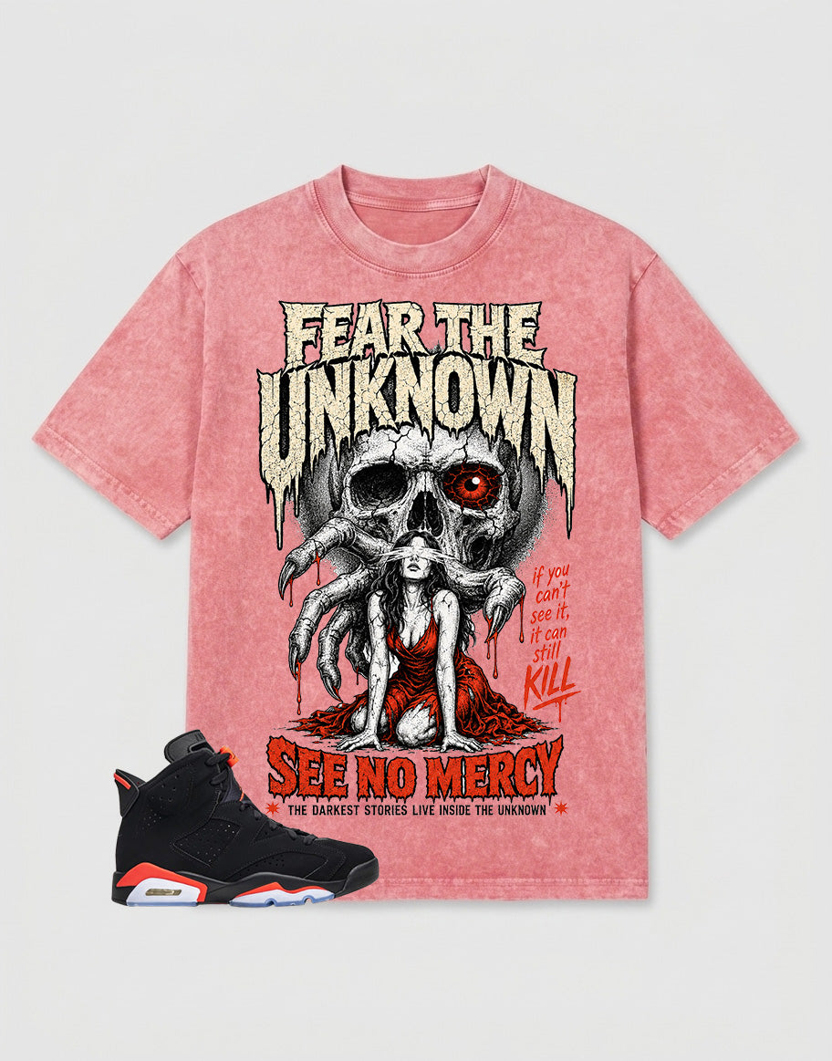 Washed T-shirt See No Mercy  | Zadago