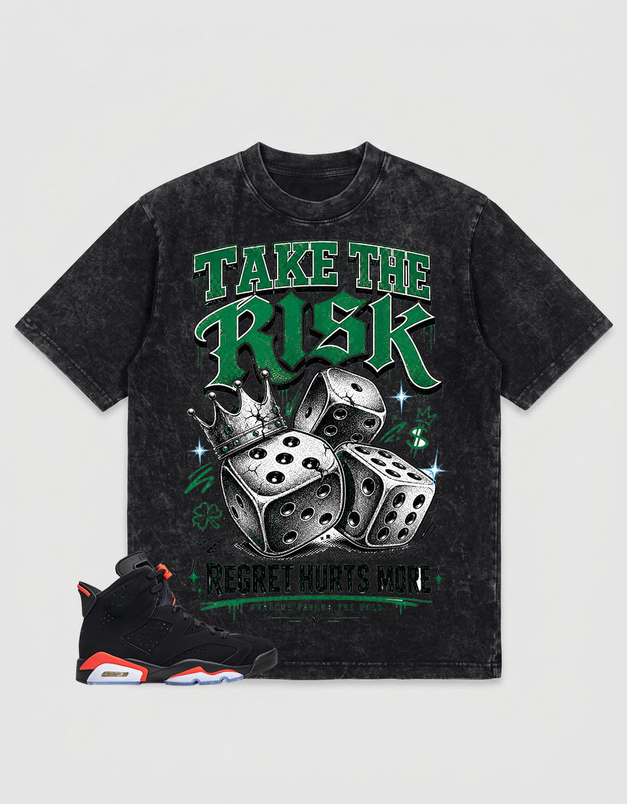 Washed T-shirt Take The Risk  | Zadago