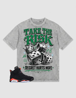 Washed T-shirt Take The Risk  | Zadago