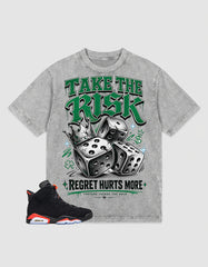Washed T-shirt Take The Risk  | Zadago