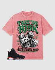 Washed T-shirt Take The Risk  | Zadago