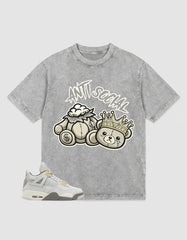 Grey Photon Dust 4s Zadago Washed Shirt  - Anti Social Graphic