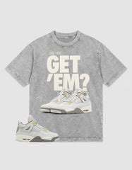 Grey Photon Dust 4s Zadago Washed Shirt  - Did You Get Em Graphic