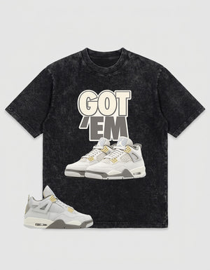 Grey Photon Dust 4s Zadago Washed Shirt  - Got 'Em Sneakear Graphic
