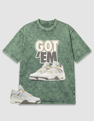Grey Photon Dust 4s Zadago Washed Shirt  - Got 'Em Sneakear Graphic