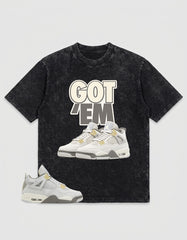 Grey Photon Dust 4s Zadago Washed Shirt  - Got 'Em Sneakear Graphic