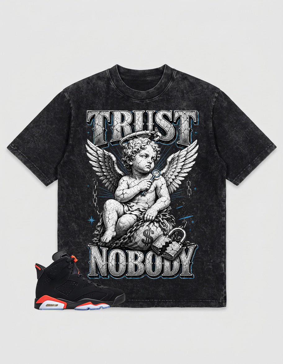 Washed T-shirt Trust Nobody | Zadago