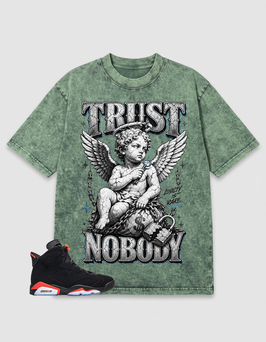 Washed T-shirt Trust Nobody | Zadago