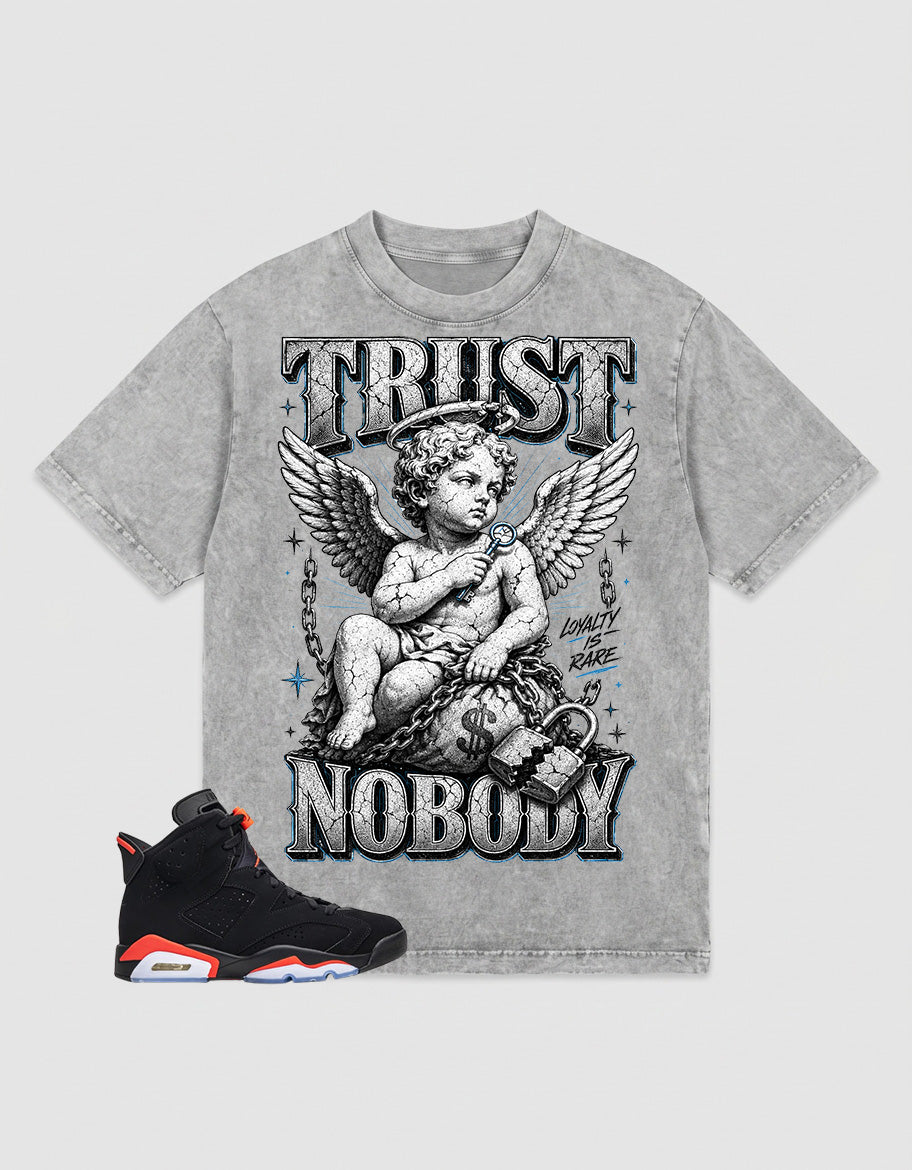 Washed T-shirt Trust Nobody | Zadago