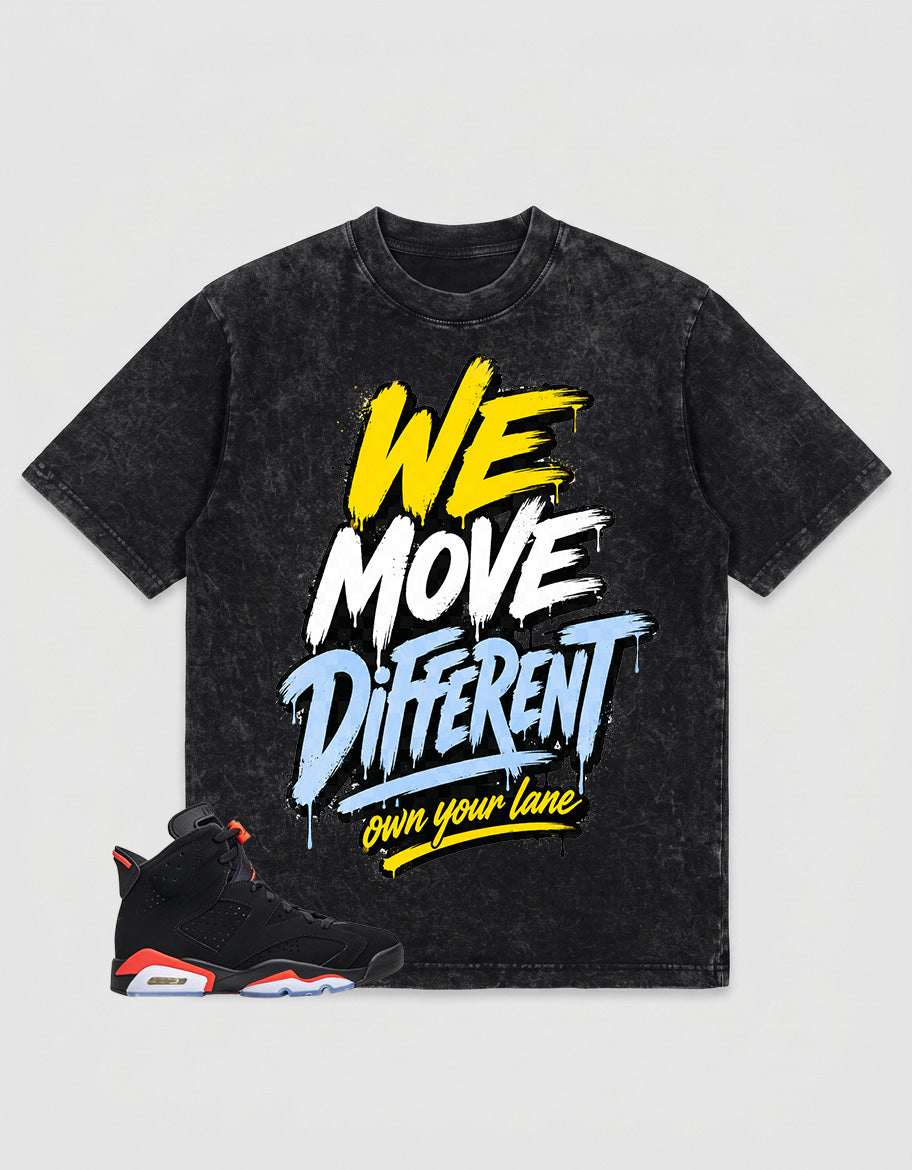 Washed T-shirt We Move Different | Zadago