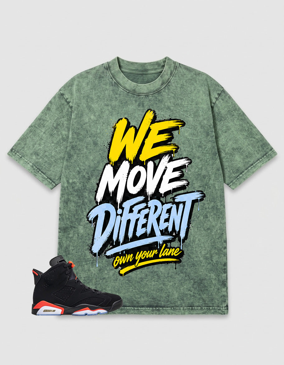 Washed T-shirt We Move Different | Zadago