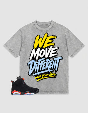 Washed T-shirt We Move Different | Zadago