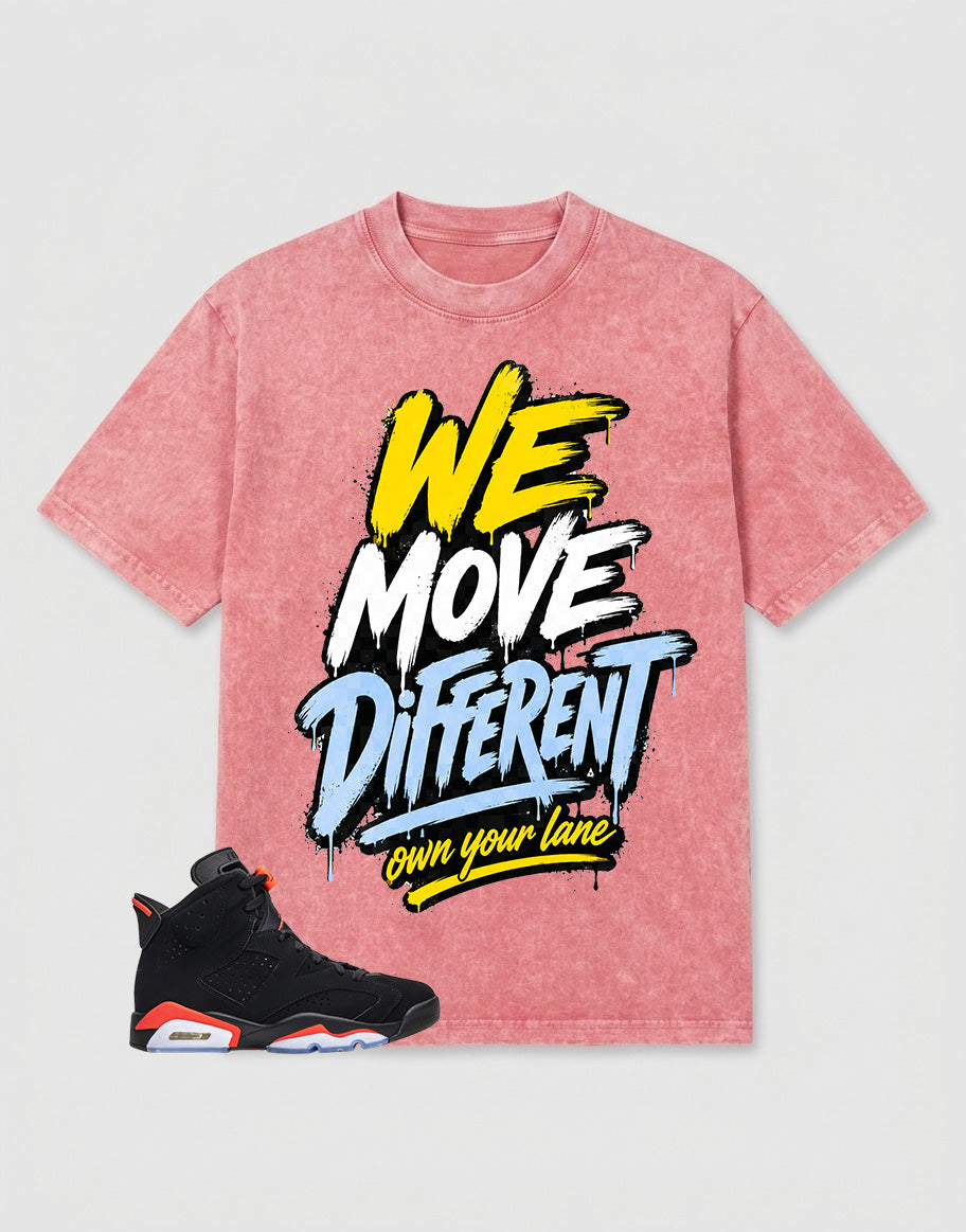 Washed T-shirt We Move Different | Zadago