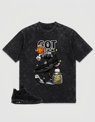 Washed T-shirt to Match Black Cat 4s - Got 'Em Bread Shirt