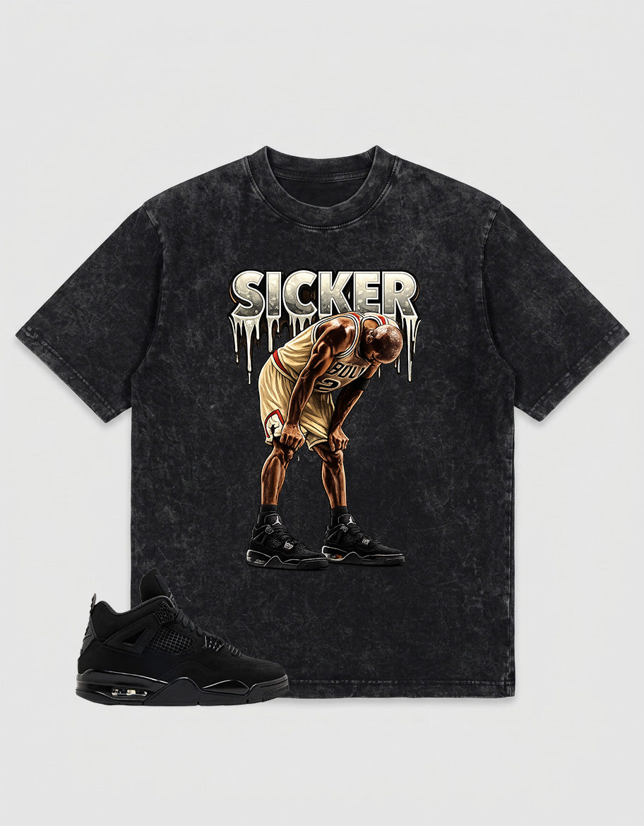 Washed Tee to Match Black Cat 4s - Sicker Shirt