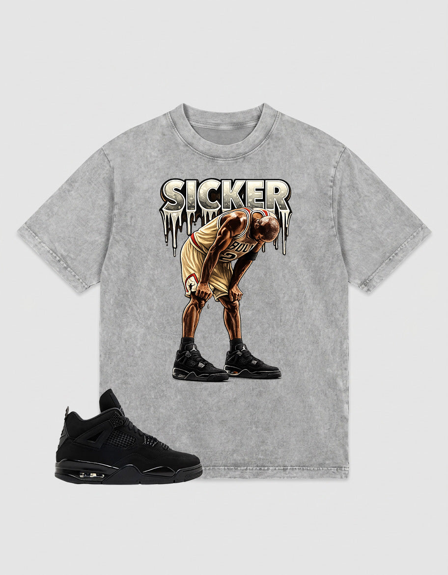 Washed Tee to Match Black Cat 4s - Sicker Shirt