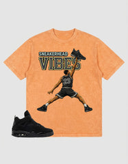 Black Cat 4s Zadago Washed T-shirt Sneakerhead Vibes Graphic