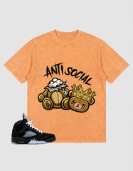 Washed T-shirt to Match Metallic Reimagined 5s - Anti Social Graphic