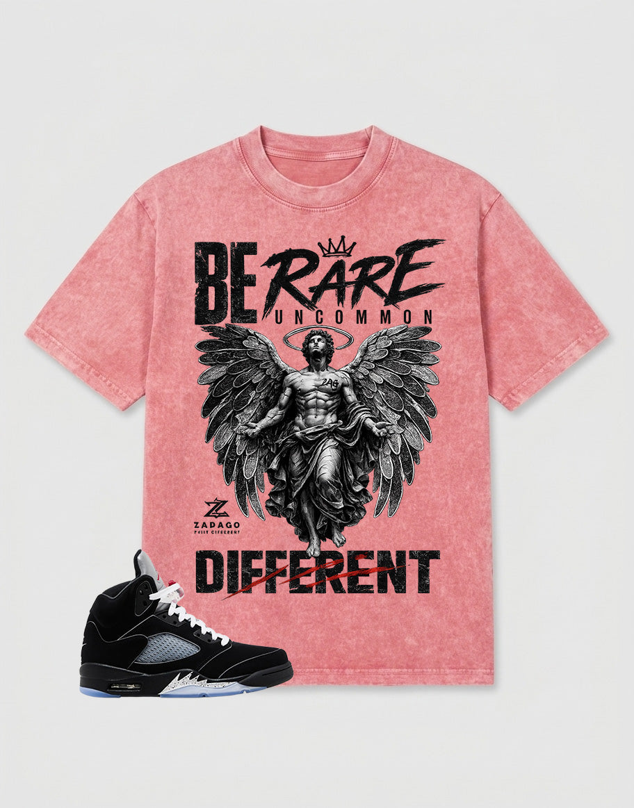 Washed T-shirt to Match Metallic Reimagined 5s - Be Rare Uncommon Different Graphic