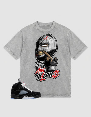 Washed T-shirt to Match Metallic Reimagined 5s - By Any Means Graphic