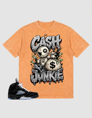Washed T-shirt to Match Metallic Reimagined 5s - Cash Junkie Graphic
