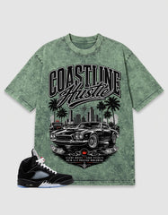 Washed T-shirt to Match Metallic Reimagined 5s - Coastline Hustle Graphic
