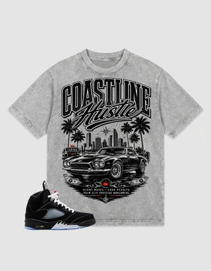 Washed T-shirt to Match Metallic Reimagined 5s - Coastline Hustle Graphic