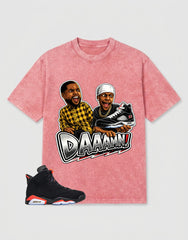 Washed T-shirt to Match Metallic Reimagined 5s - Daaamn Sneaker Graphic