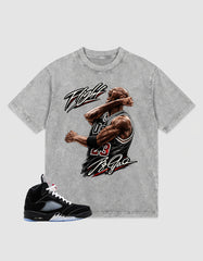 Washed T-shirt to Match Metallic Reimagined 5s - Flight Legend Graphic