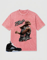 Washed T-shirt to Match Metallic Reimagined 5s - Flight Legend Graphic