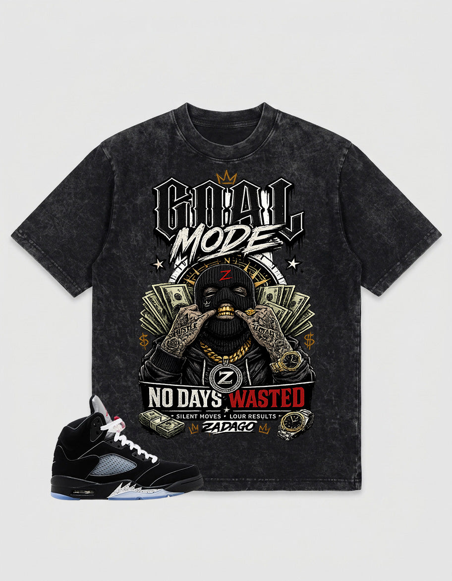 Washed T-shirt to Match Metallic Reimagined 5s - Goal Mode Graphic