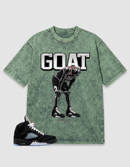 Washed T-shirt to Match Metallic Reimagined 5s - Goat Rare Air Graphic
