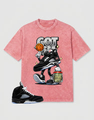 Washed T-shirt to Match Metallic Reimagined 5s - Got Em Bread Graphic