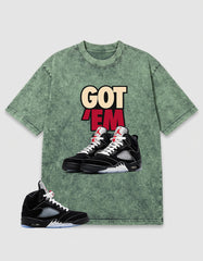 Washed T-shirt to Match Metallic Reimagined 5s - Got 'Em Sneaker Graphic