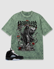 Washed T-shirt to Match Metallic Reimagined 5s - Heartless Graphic