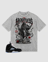 Washed T-shirt to Match Metallic Reimagined 5s - Heartless Graphic