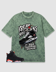 Washed T-shirt to Match Metallic Reimagined 5s - Kream Kicks Graphic
